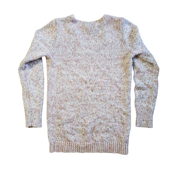 Loft Womens V-Neck Knit Sweater Size S Autumn Classic Preppy Casual Neutral - Picture 2 of 5